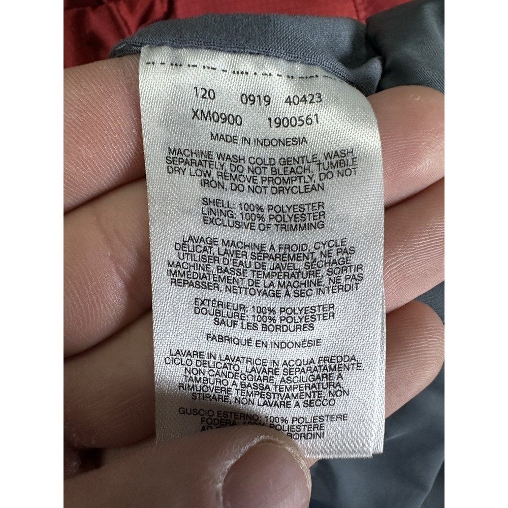Columbia Jacket Mens Small Grey Red Lightweight Packable Windbreaker Hiking - Picture 10 of 10